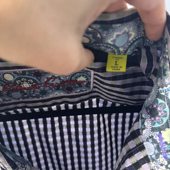 Robert Graham purple size large button down shirt - Picture 5 of 5